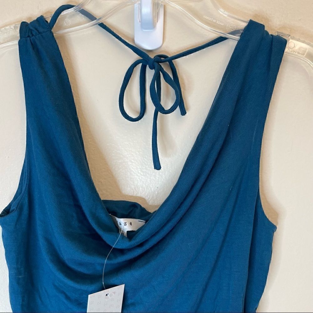 Gaze| soft| Rayon| XSmall| tie back| lightweight| stretchy| sleeveless top - Picture 9 of 9